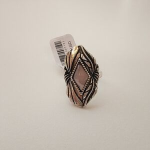 NWT Free People Silver Pink Boho Ring SIZE 8